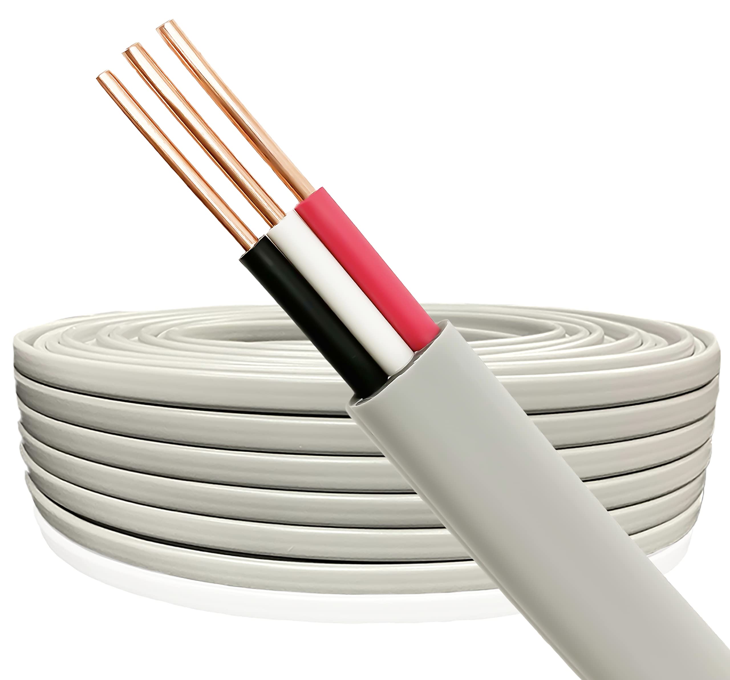 Amazon.co.jp: VVFケーブル 2.0mm-3芯 灰色 切り売り35m～95m 600V