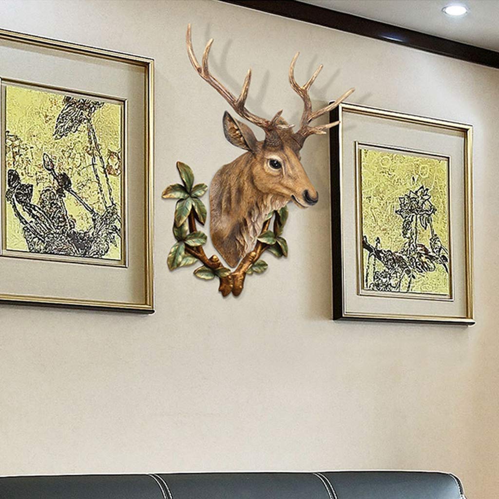 Amazon.co.jp: Proslen アニマルヘッド 鹿 オブジェ 壁飾り インテリア