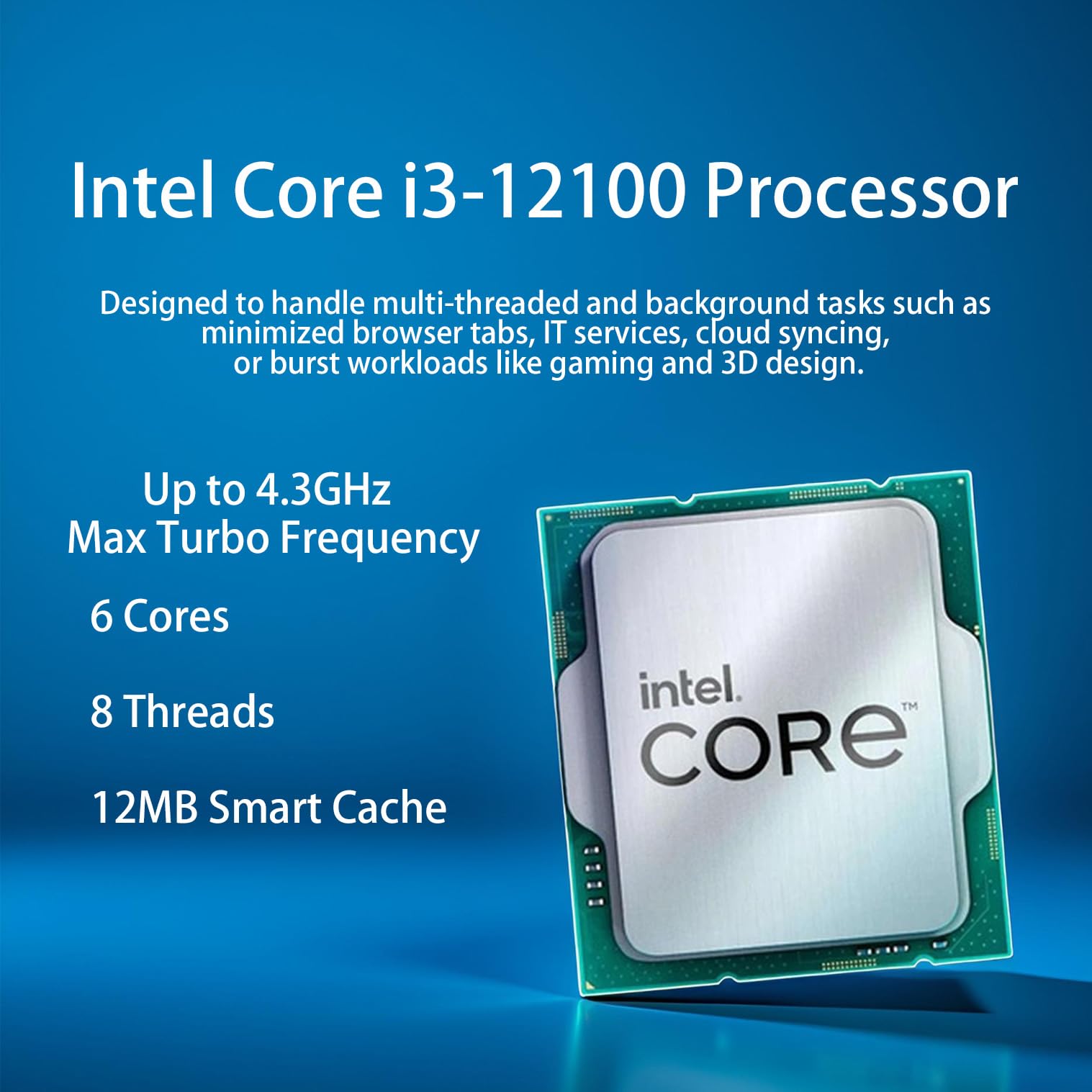 Amazon.com: Intel Core i3-12100 4 Core Desktop Processor (Up to