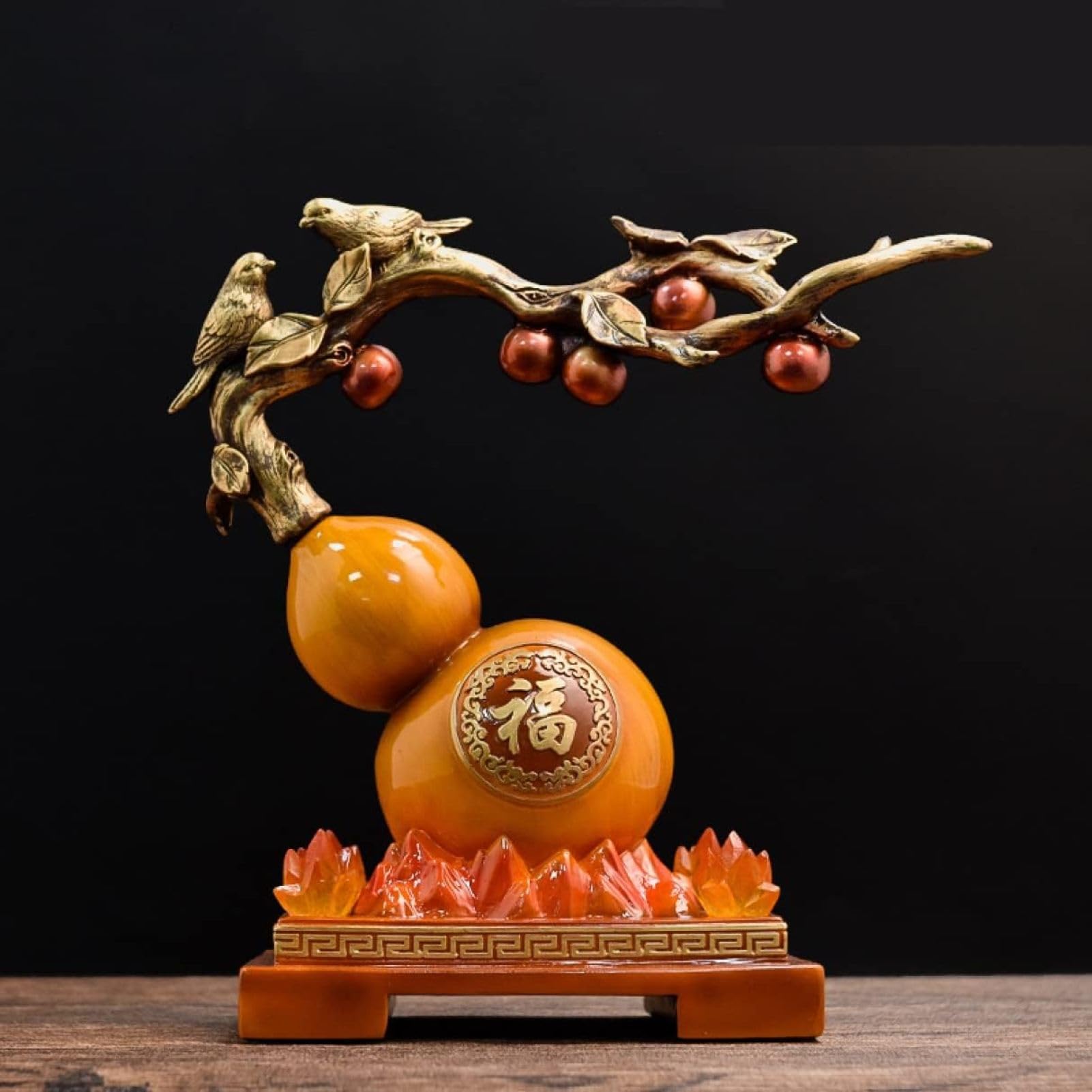 Amazon.co.jp: 縁起物 風水 ひょうたん 置物 置物 インテリア 装飾用