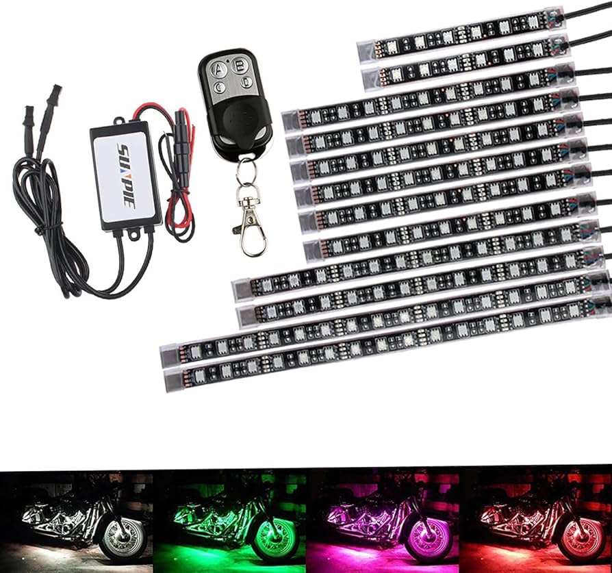 Amazon | バイク汎用 RGB LEDテープライト MOTOSTAR バージョンアップ