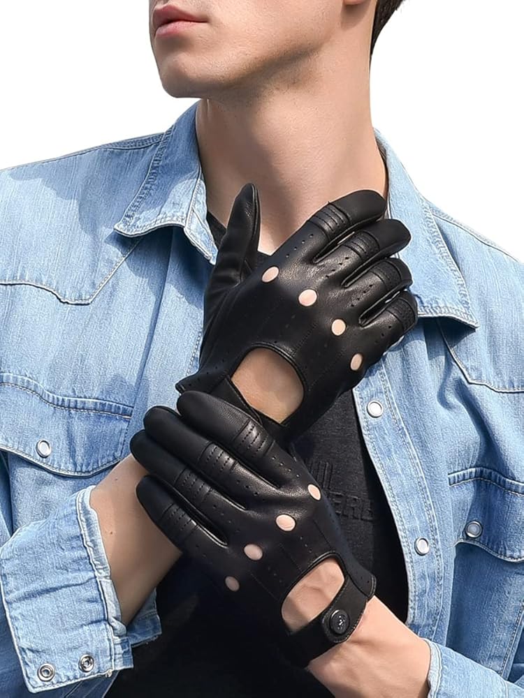 Amazon | [GSG] 革手袋 メンズ ドライビンググローブ 夏用 レザー 薄手