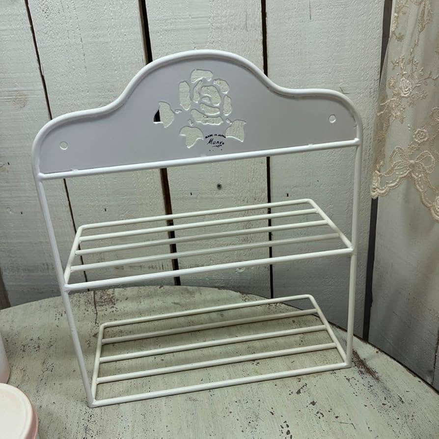 Amazon｜マニーローズ アイアン 二段シェルフ ホビー グッズ｜オープン