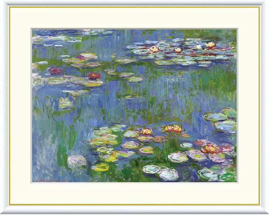 Amazon.co.jp: 絵画 世界の名画 睡蓮 クロード・モネ 額入り