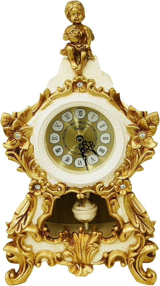 Amazon.co.jp: 天使 エンジェル 振り子 振子 置き時計 エレガント