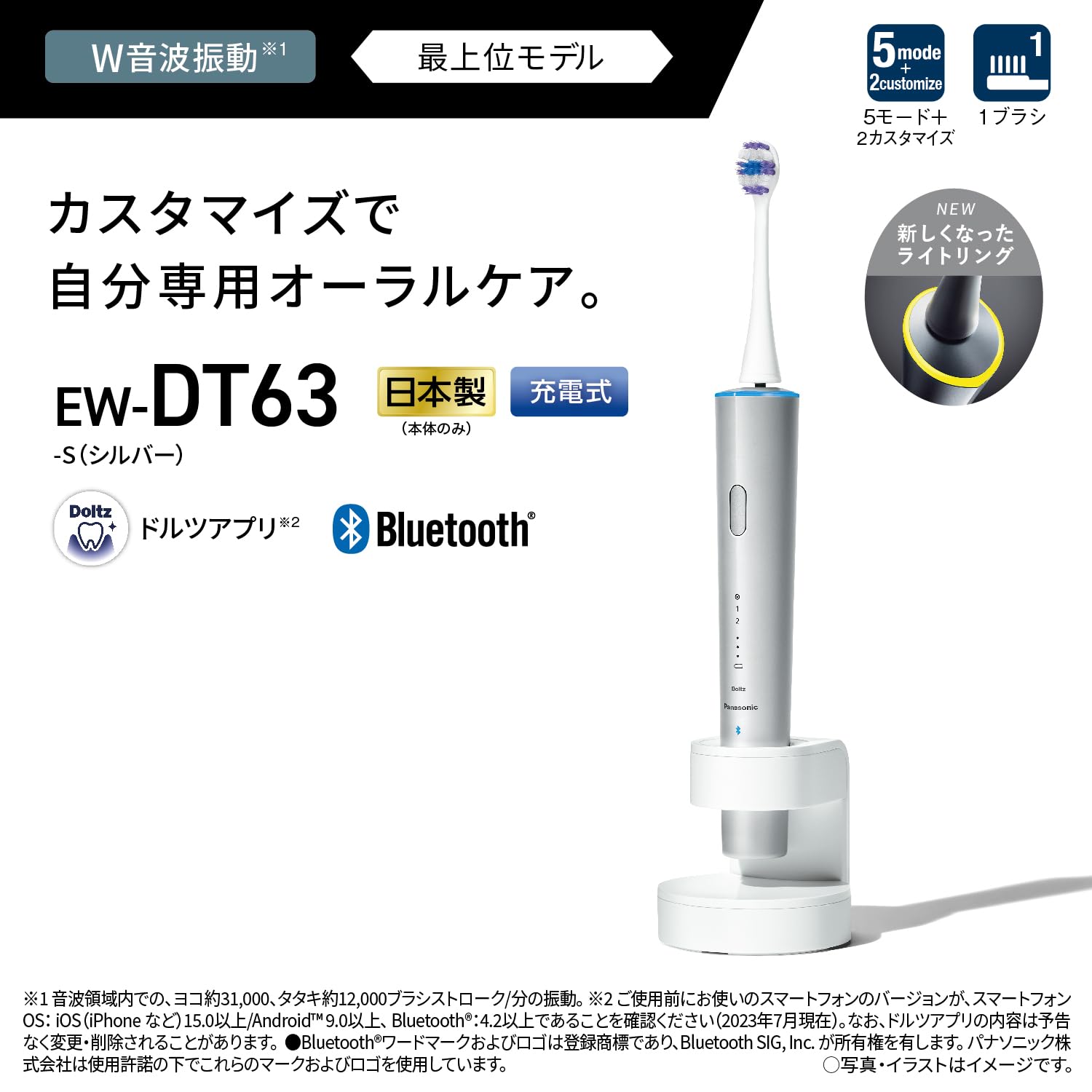 Amazon.com: Panasonic EW-DT63 Sonic Vibration Toothbrush Doltz