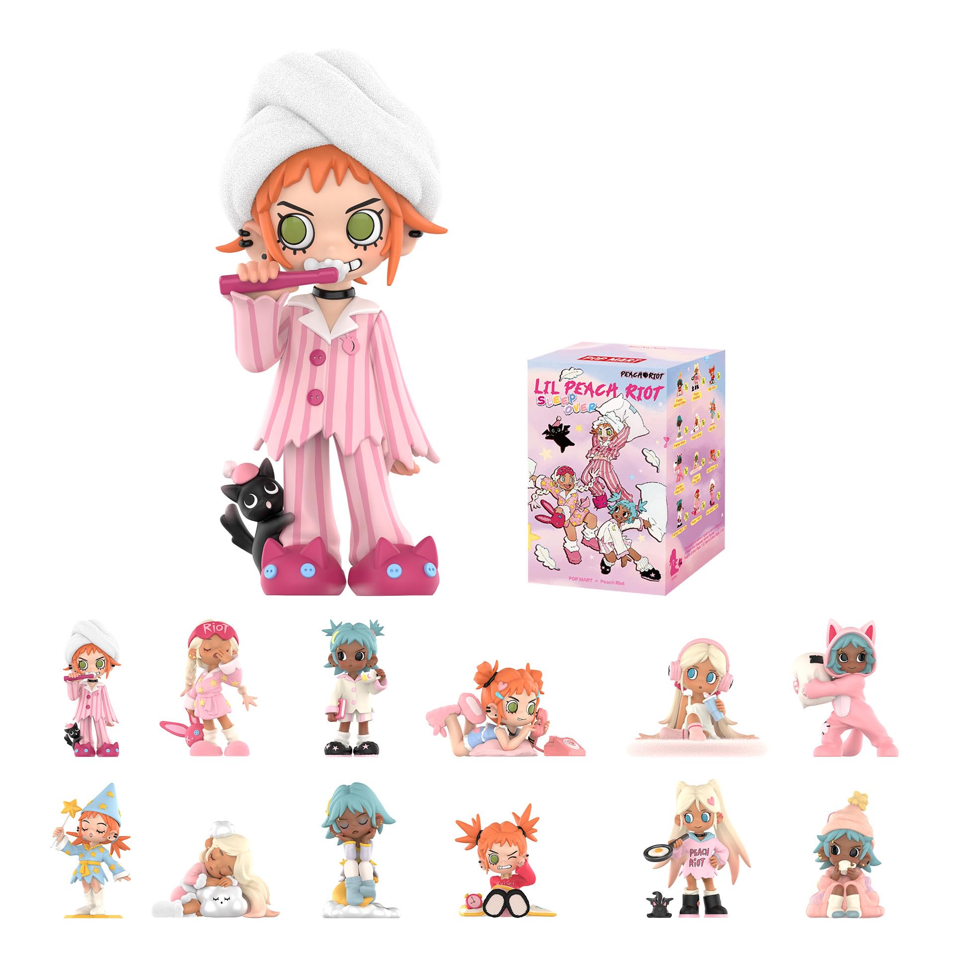 Amazon.com: POP MART Lil Peach Riot Sleepover Series Blind Box