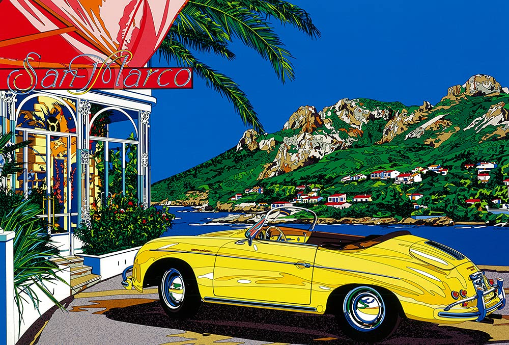 Amazon.co.jp: 鈴木英人◇【コートダジュールの小高い丘】◇アート