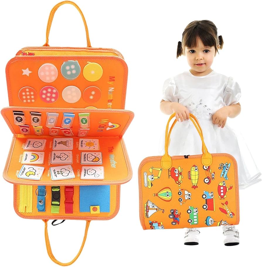 Amazon.co.jp: 幼児用ビジーブック、350gのモンテッソーリおもちゃの