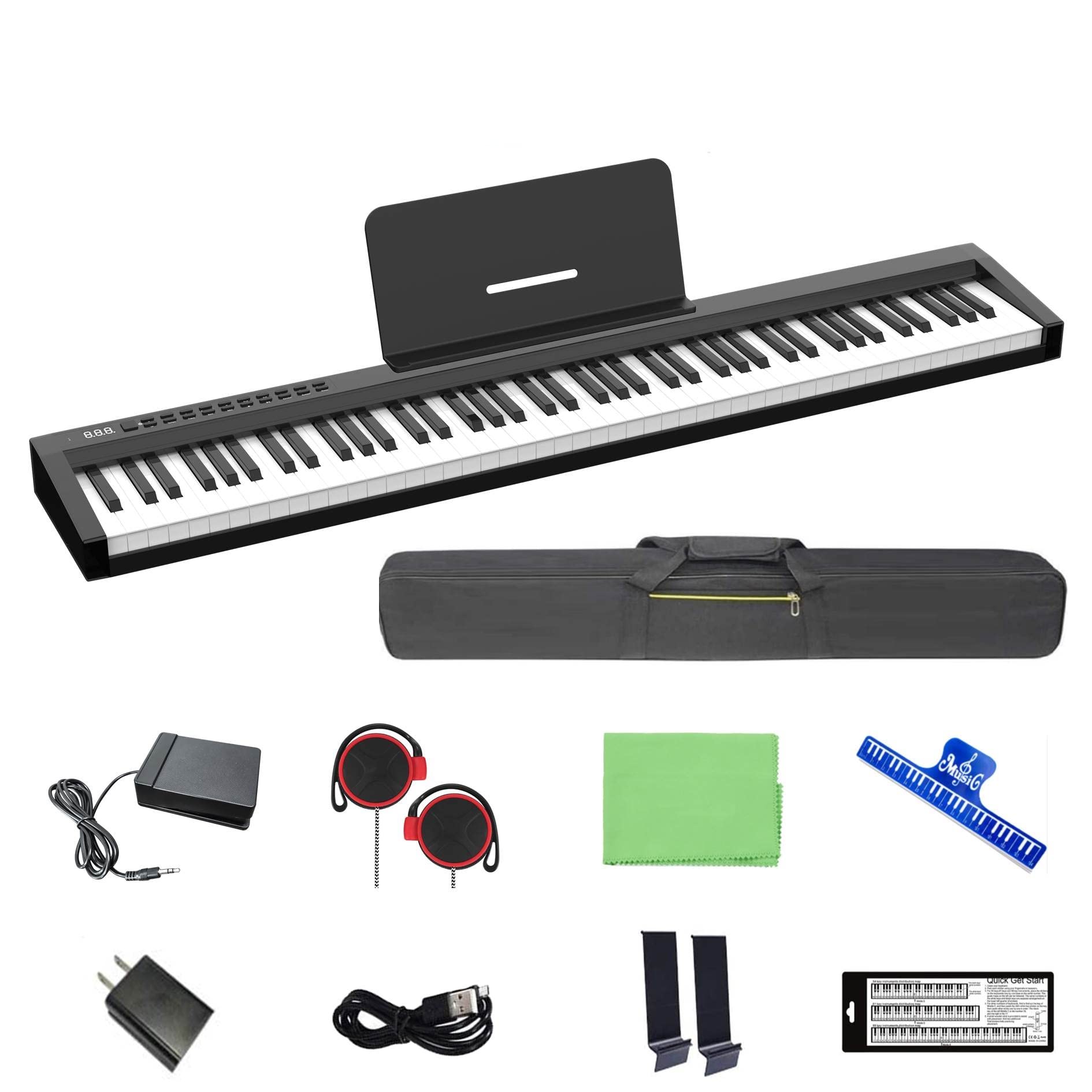 Amazon | トモイ TOMOI 2018年8月 電子ピアノ 88鍵盤 ペダル 譜面台