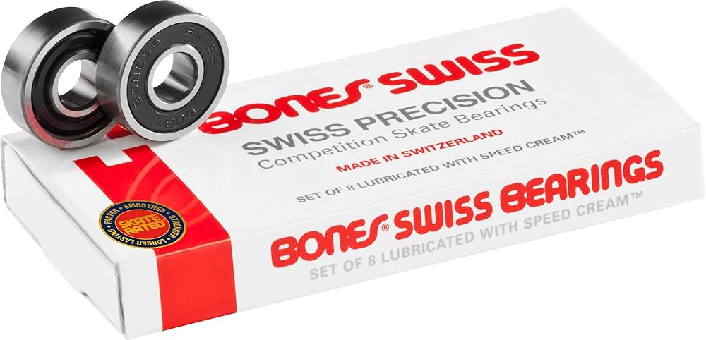 Amazon.com : Bones Swiss Skateboard Bearings 8 Pack : Skateboard