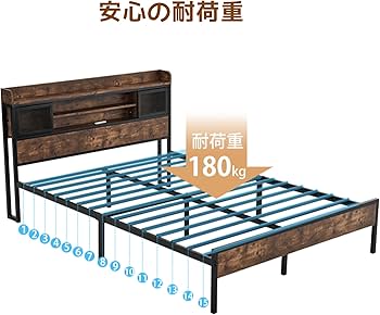 Amazon｜OSLEEP ベッドフレーム セミダブル ベッド パイプベッド