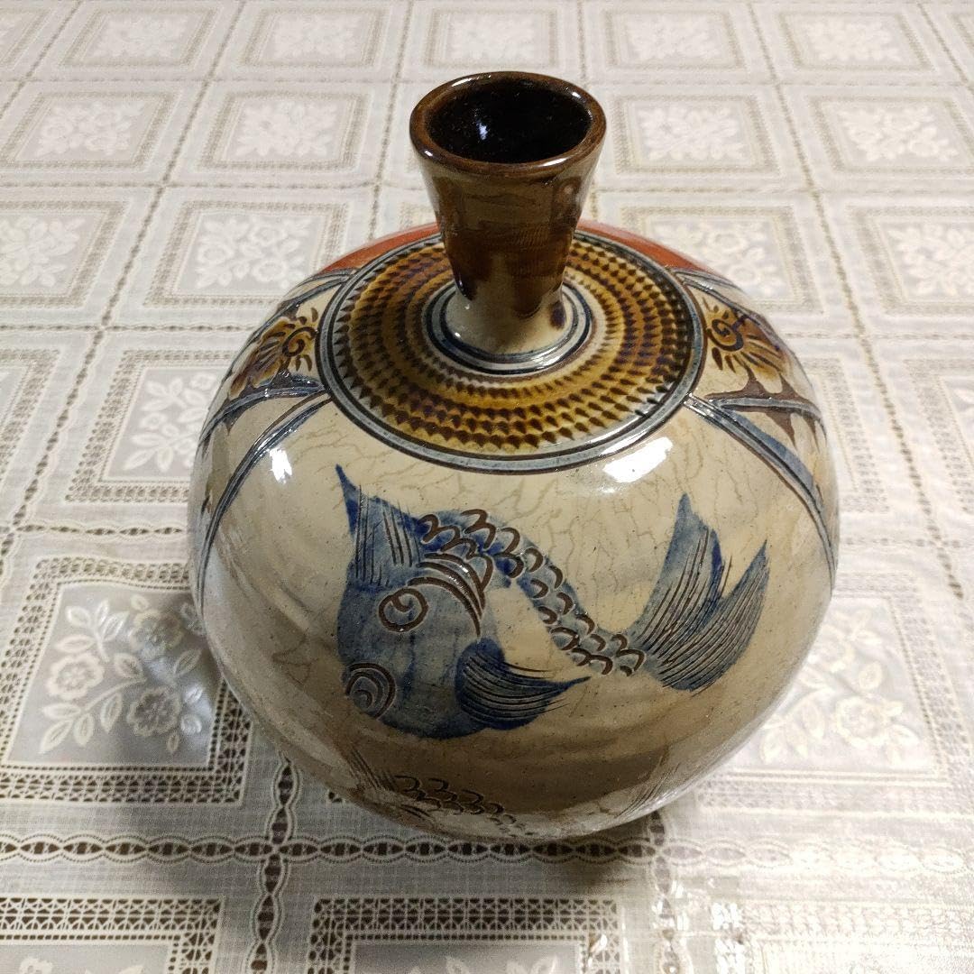 ☆壺屋焼☆名工新垣勲 赤絵魚紋壷、花瓶 2026年最新】新垣 勲の人気