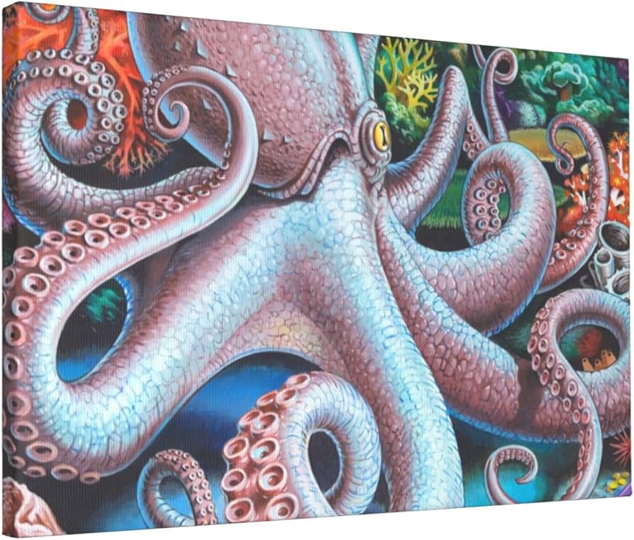 Amazon.co.jp: アートパネル タコ 壁掛けアート ポスター アート