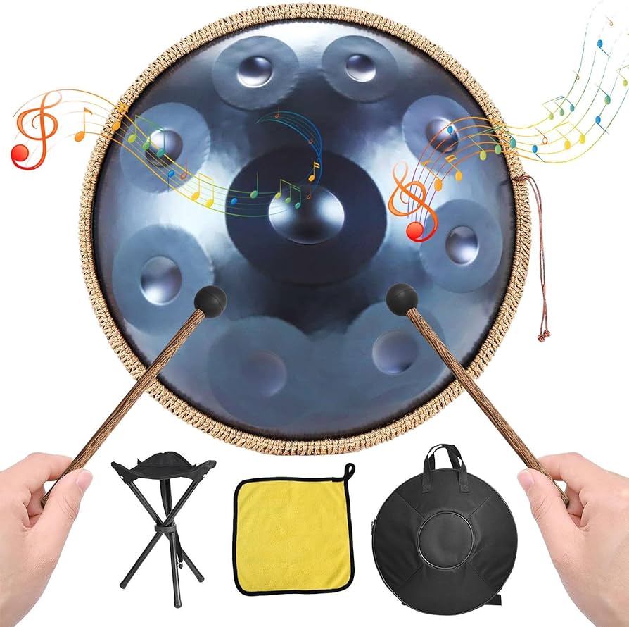 Amazon.com: Handpan Drums Sets G Minor 18 Inches Steel Hand Drum