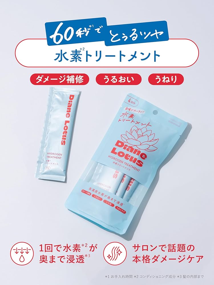Amazon.co.jp: Diane Lotus Hydrogen Treatment, 4 Doses, 0.5 oz (13