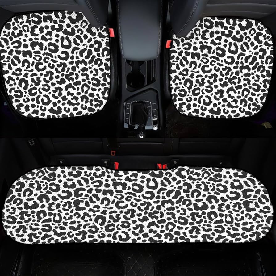 Amazon.co.jp: カーシートクッション 3枚組 ダルメシアン柄ヒョウ柄 車