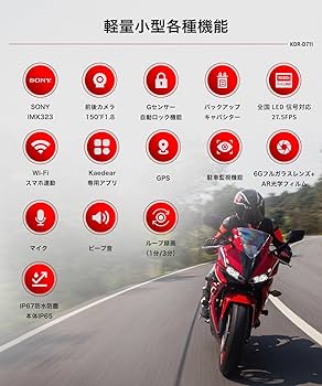 Amazon.co.jp: Kaedear(カエディア) バイク ドライブレコーダー バイク