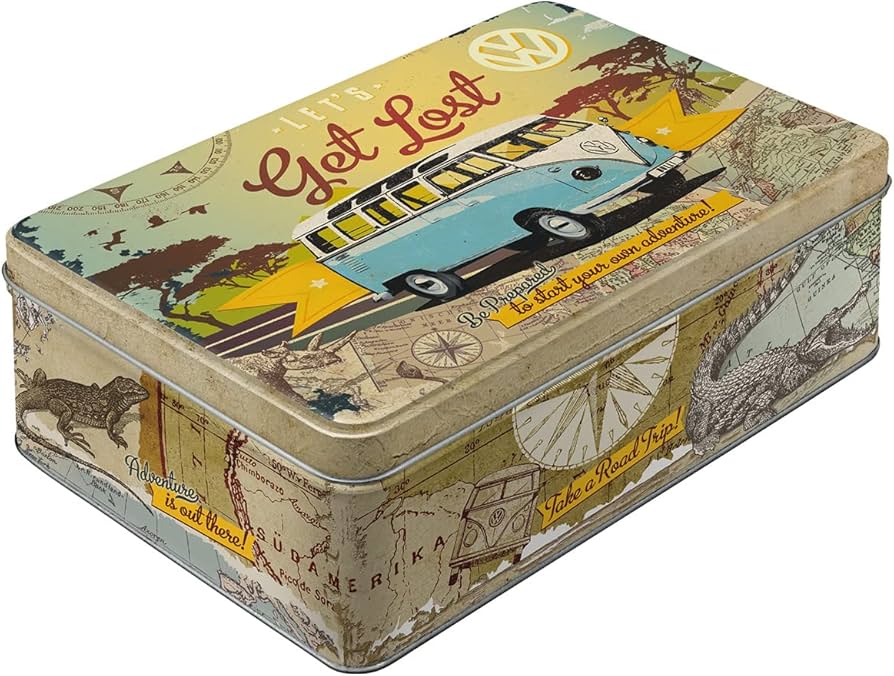 Amazon.com: Nostalgic-Art Retro storage tin box flat, 84.5 oz, VW