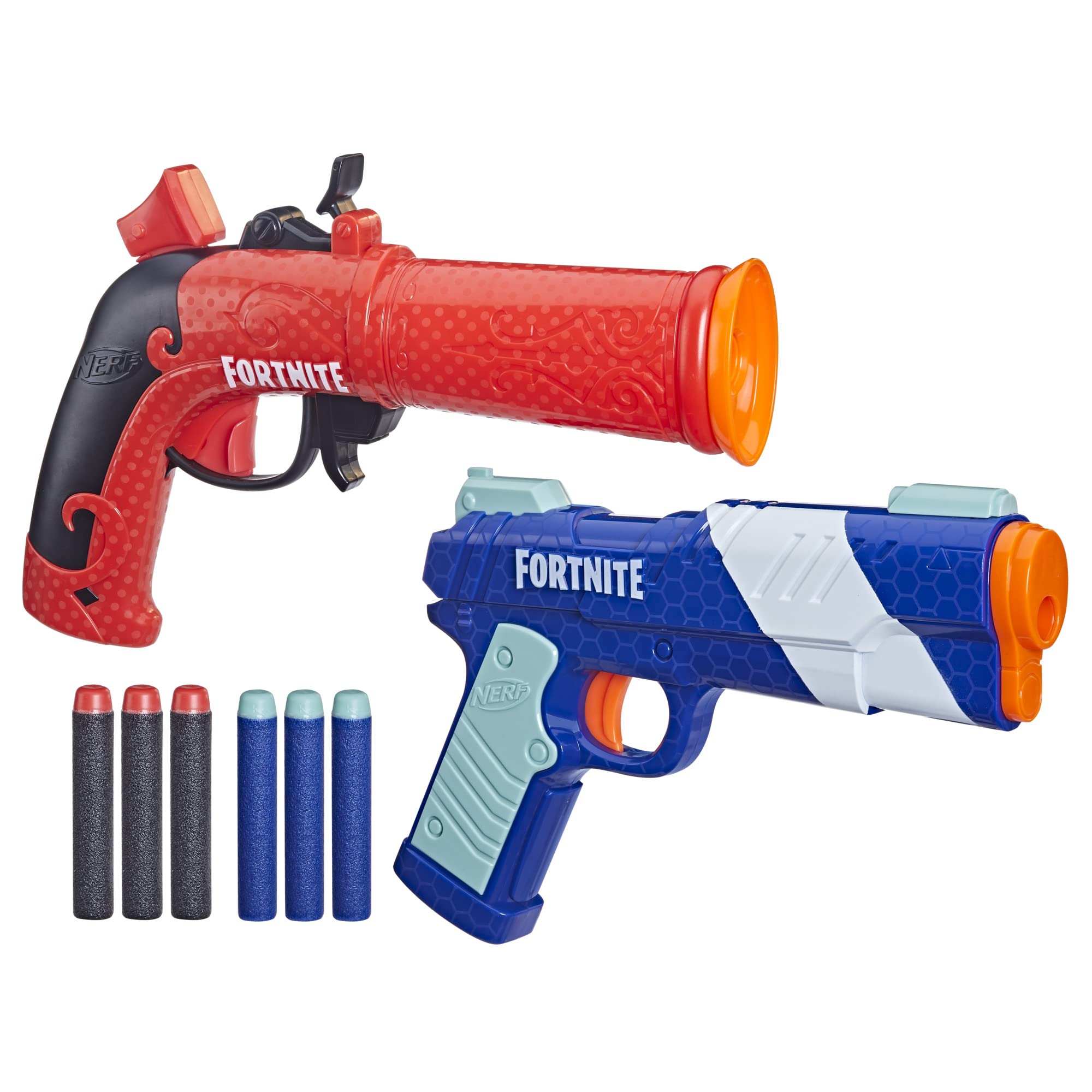 Nerf Fortnite Dual Pack, Includes 2 Fortnite Blasters and 6 Nerf