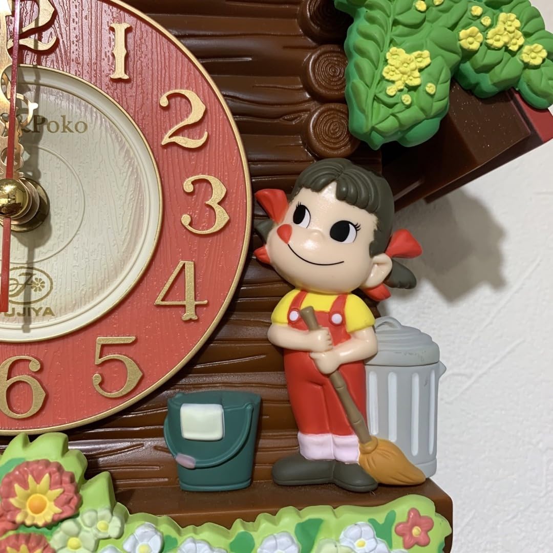 Amazon.co.jp: 不二家 ペコちゃん ポコちゃん 振り子時計 掛け時計