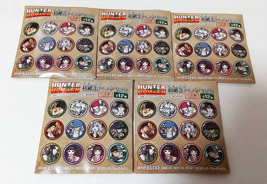 Amazon.co.jp: HUNTER×HUNTER 和紙缶バッジ Vol.2 5点 切り絵シリーズ