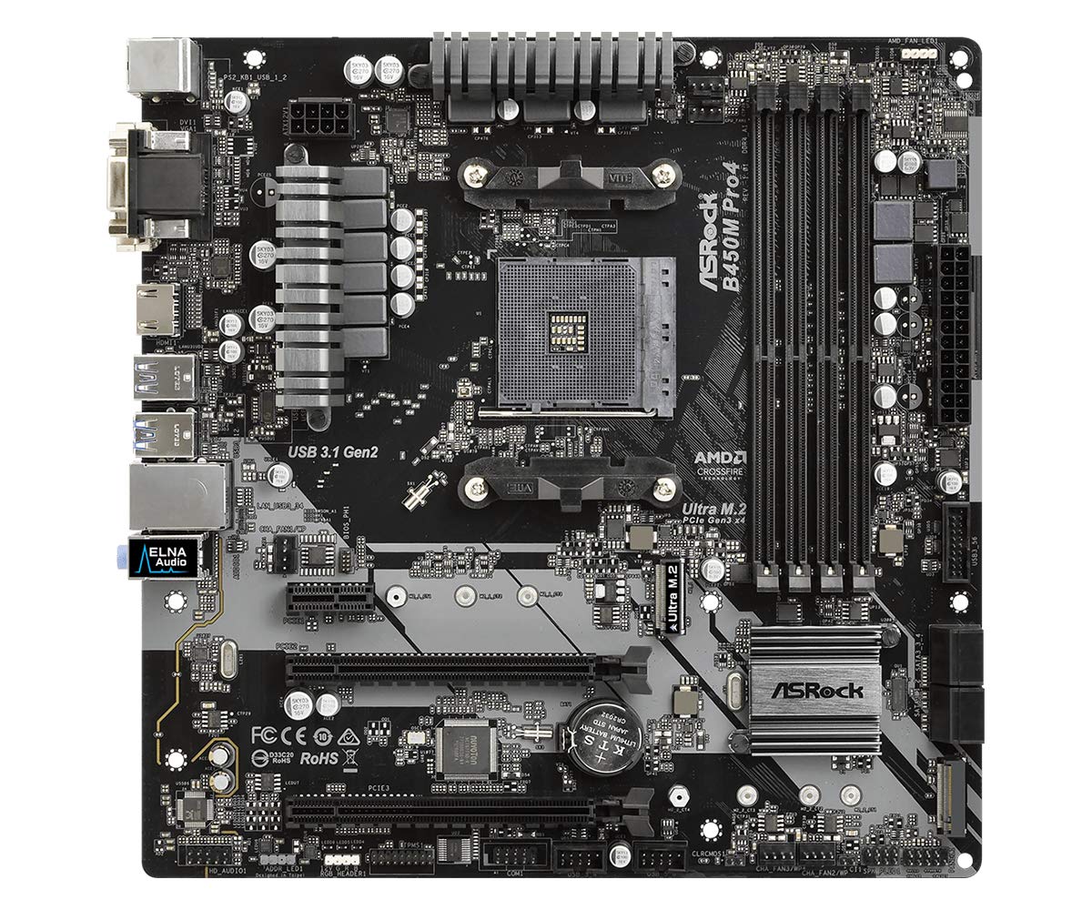 Amazon | ASRock マザーボード B450 M Pro4 AMD Ryzen AM4 対応 B450