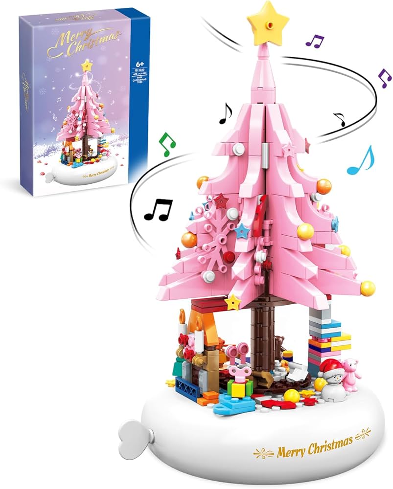 Amazon.co.jp: クリスマスツリー組み立てセット、ピンクのクリスマス