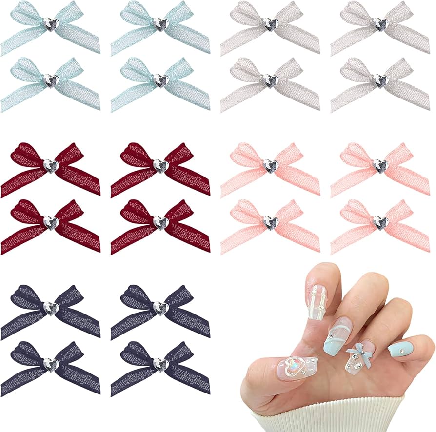 Amazon.co.jp: nalaina リボン ネイルパーツ【20個セット】ネイル