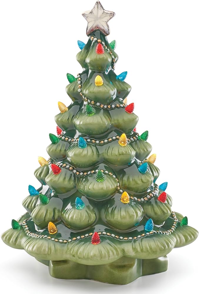 Amazon.com: Lenox 890573 Treasured Traditions Green Light-Up Tree