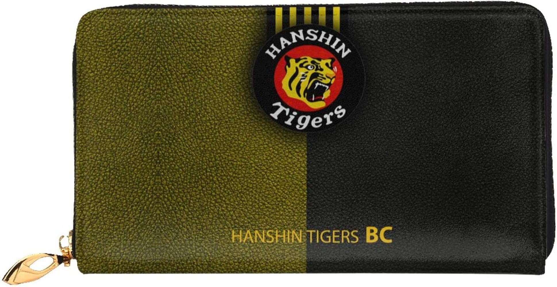 トラキチ)阪神タイガース 牛革長財布 ブラック 阪神タイガース 牛革長