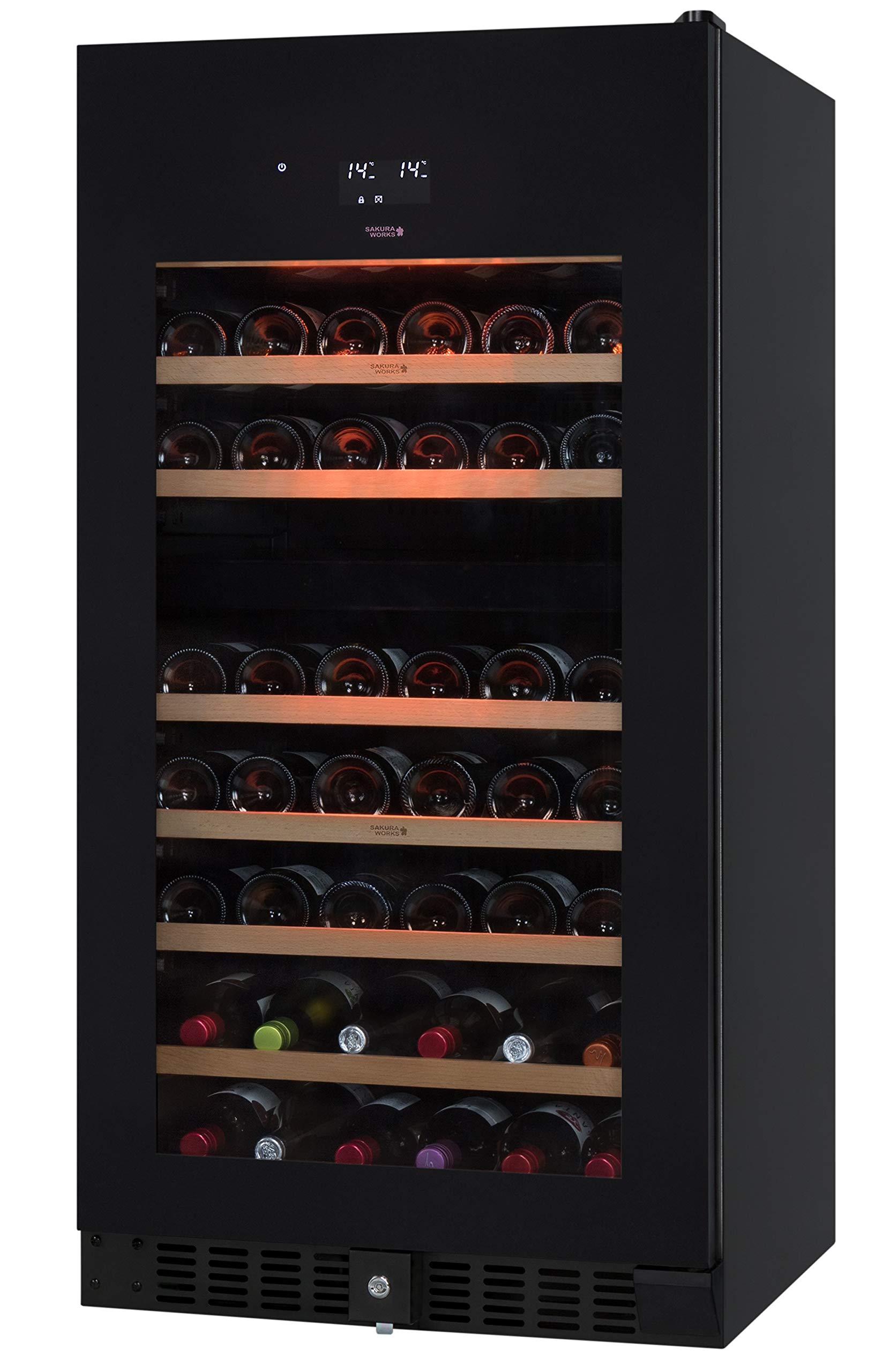 Amazon.co.jp: さくら製作所 二温度管理式ワインセラー 78本収納 SV78
