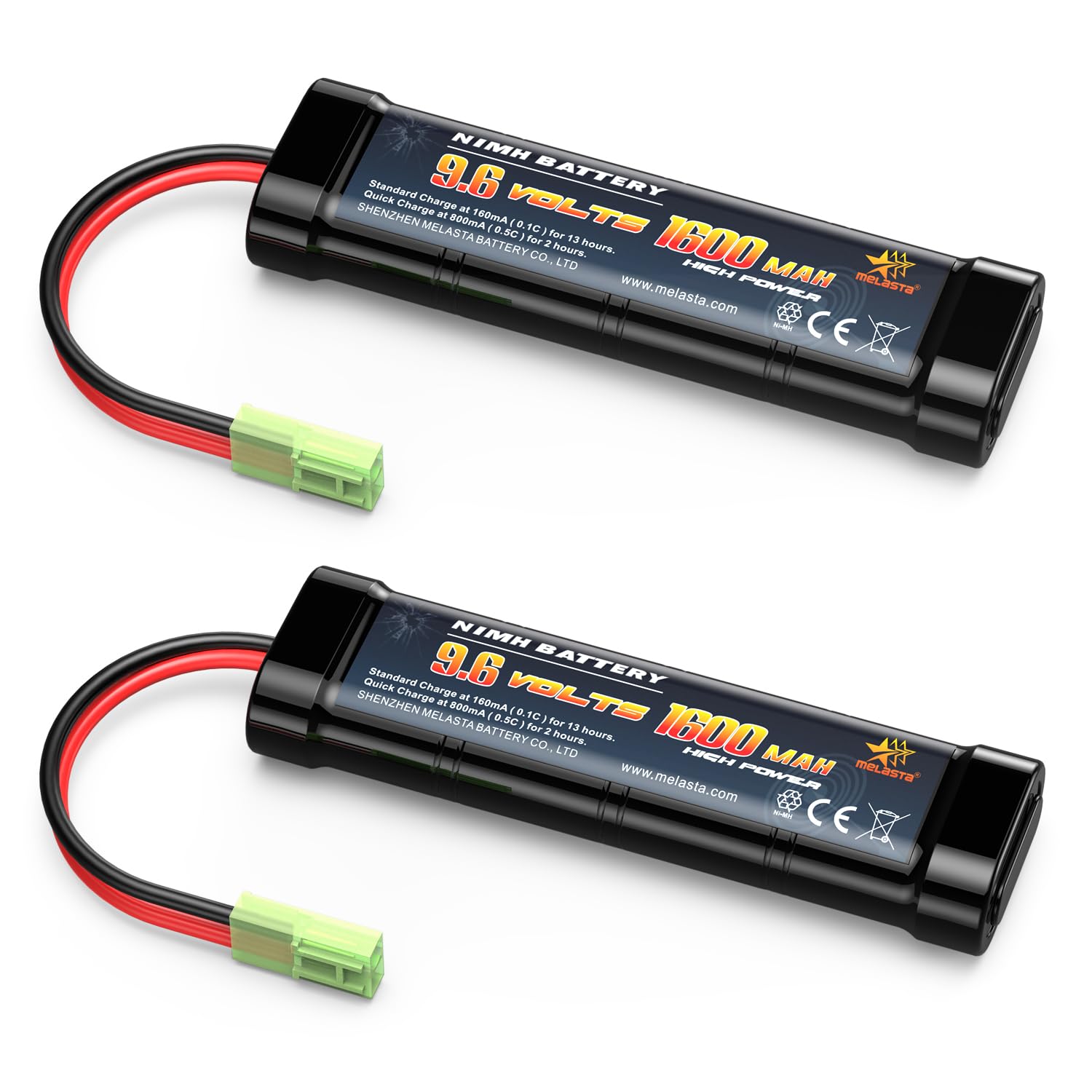 Amazon.co.jp: Melasta 9.6V ニッケル水素バッテリー 2本入り 1600mAh