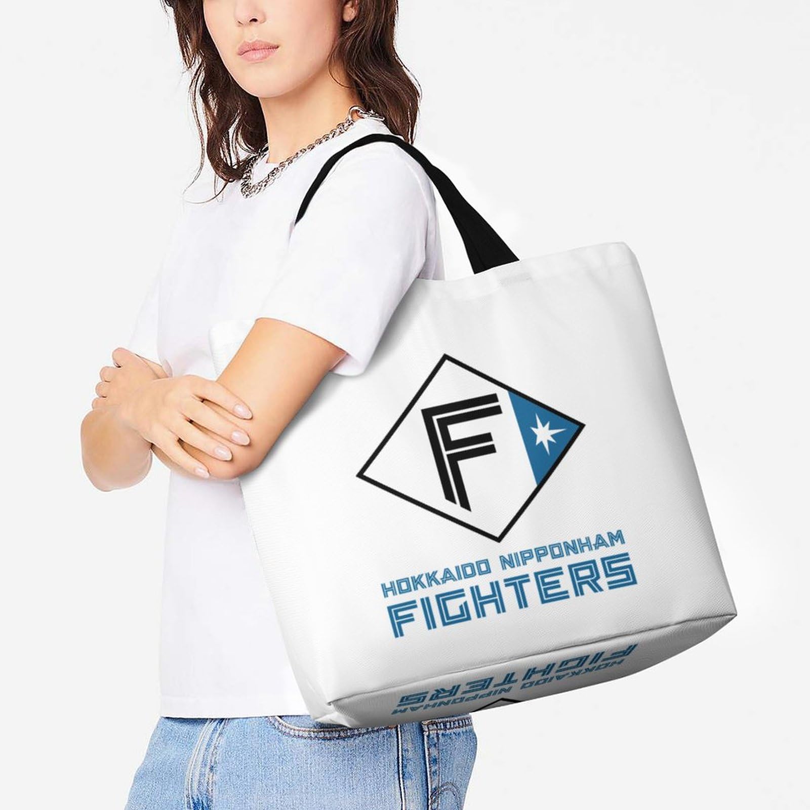 Amazon.co.jp: 北海道日本ハムファイターズ トートバッグ 大容量 軽量