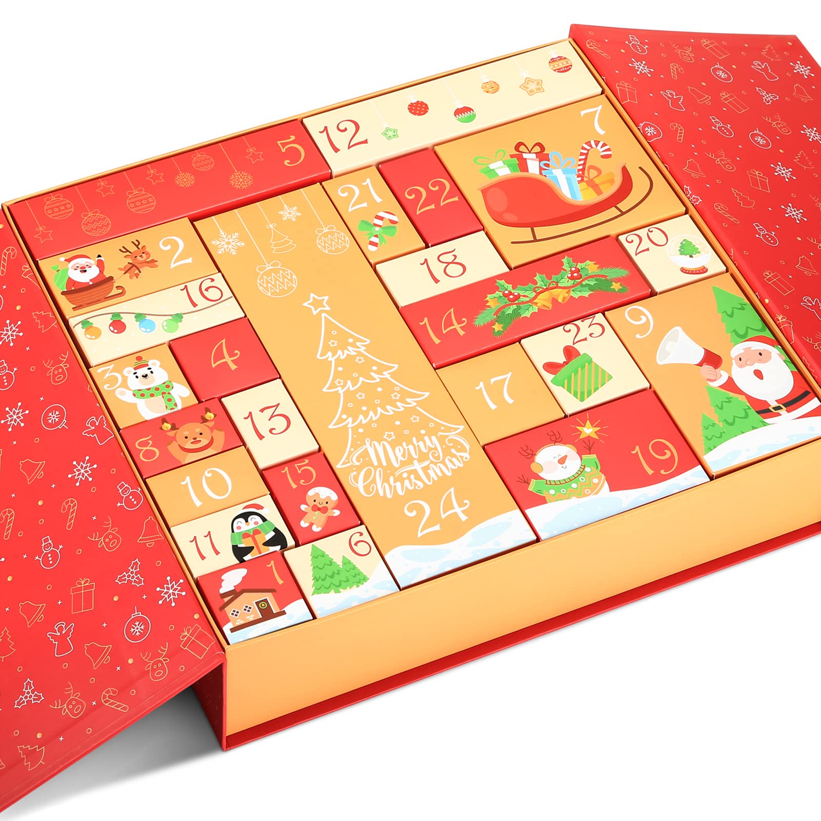 Amazon.co.jp: GWHOLE アドベントカレンダー 2024 ラッピング ボックス
