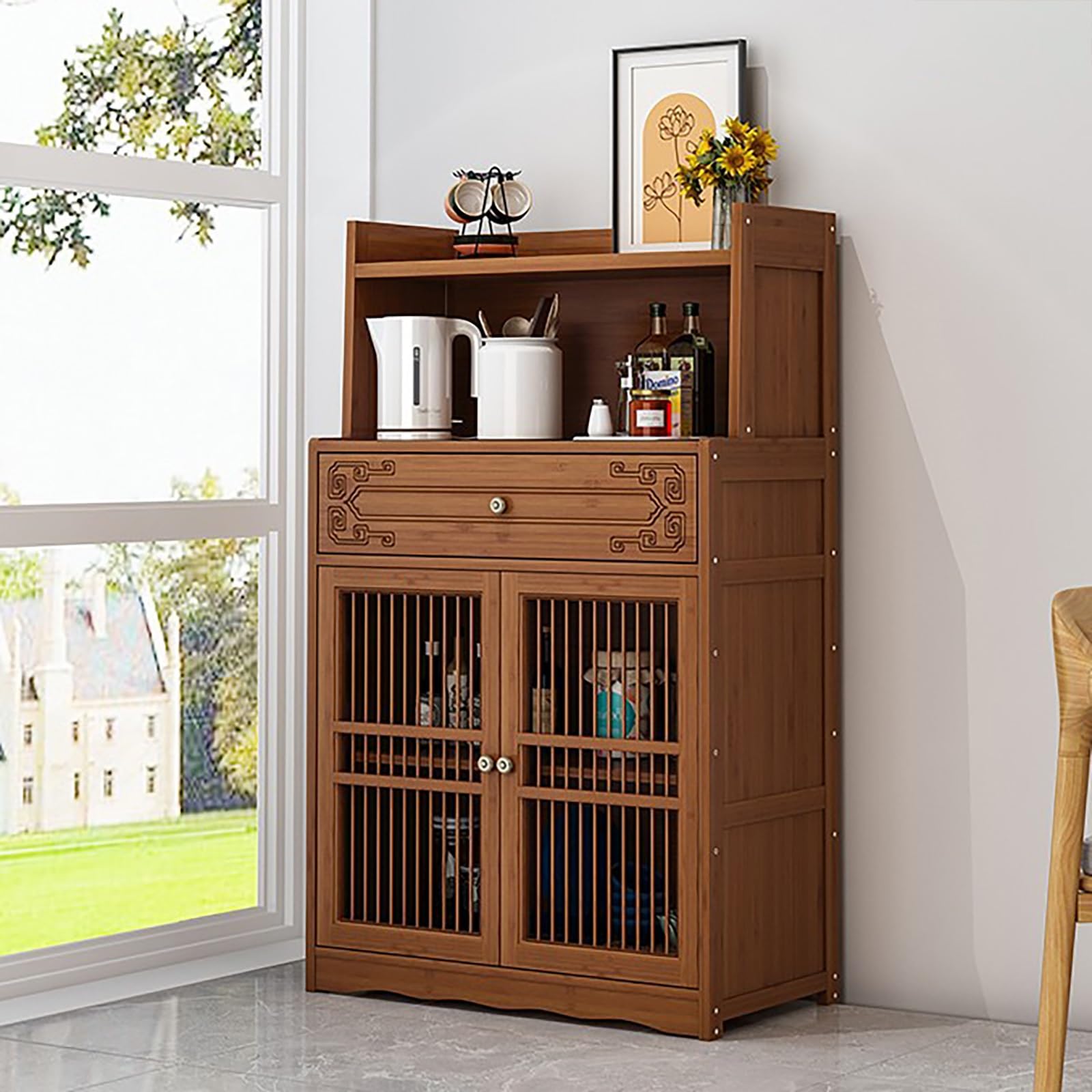 Amazon.co.jp: FRRBIG サイドボード キャビネット リビング収納