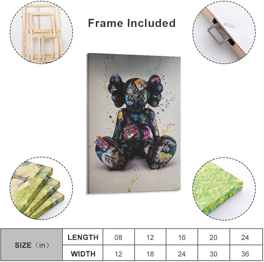 Amazon.co.jp: Kaws 素晴らしい絵画 カーズポスター アートパネル