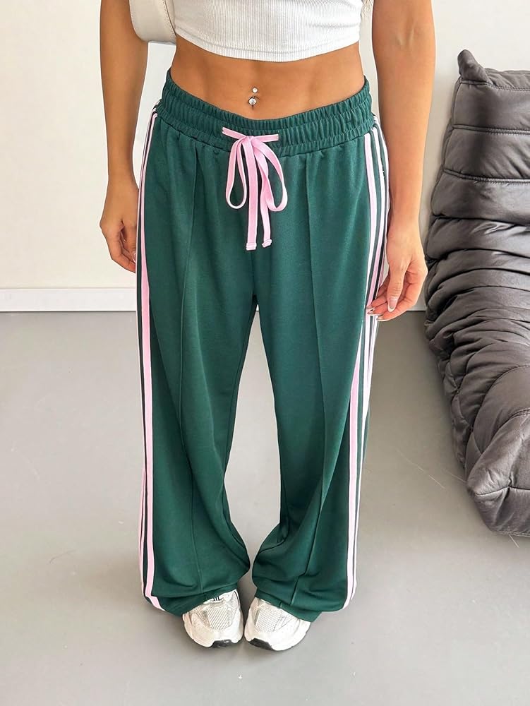 Amazon.com: ZAFUL Womens Wide Leg Sweatpants Y2K Gothic Graffiti