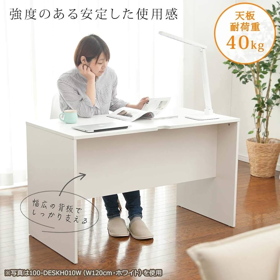 Amazon | サンワダイレクト パソコンデスク 木製 引き出し付き 幅100