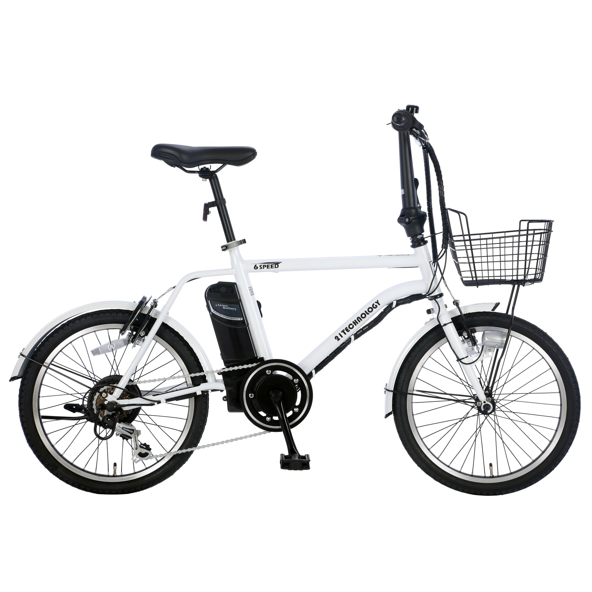 Amazon | 自転車 電動アシスト自転車 DASK206 ホワイト 20インチ