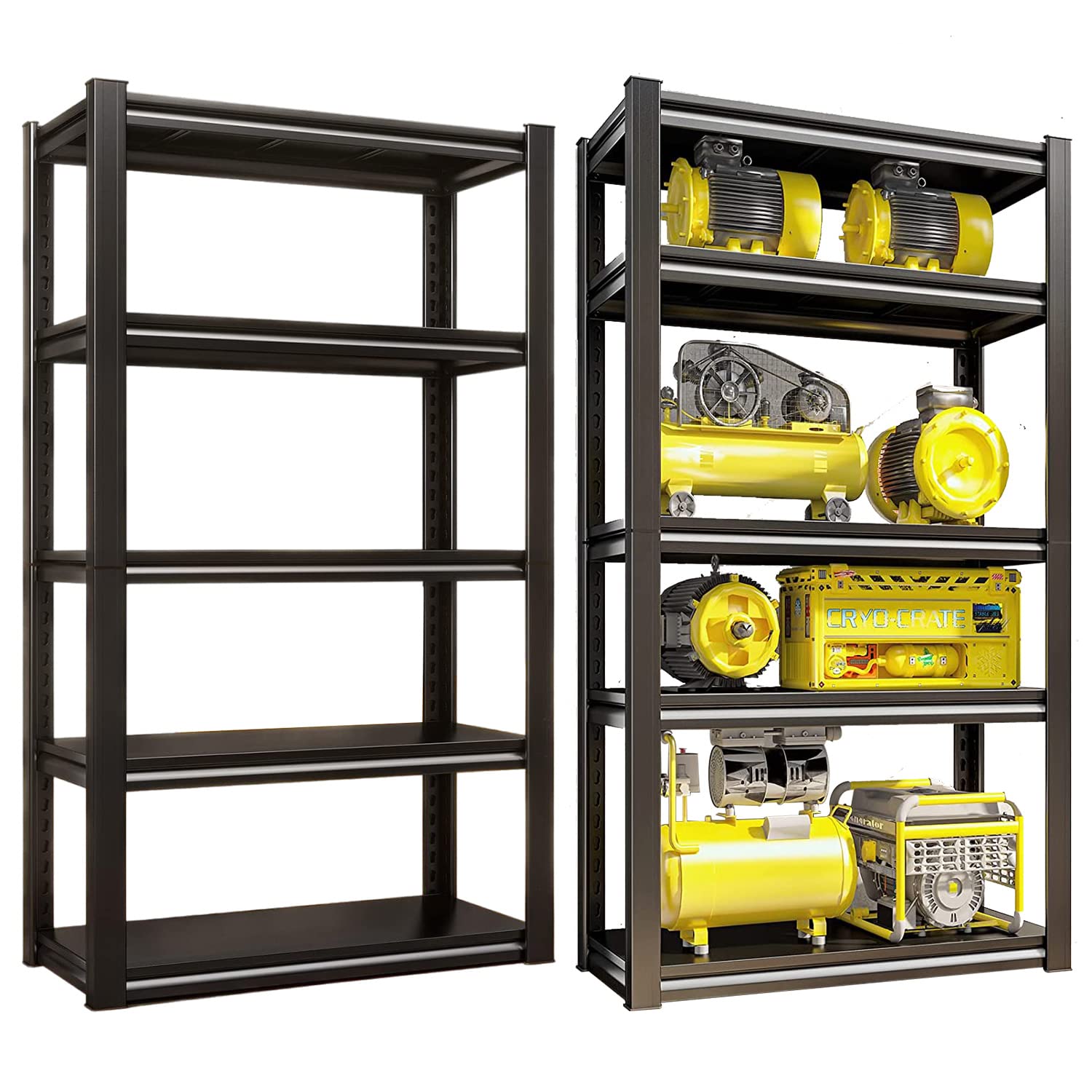 Amazon｜PTUWODS スチールラック本体 高耐荷重収納棚 メタルラック