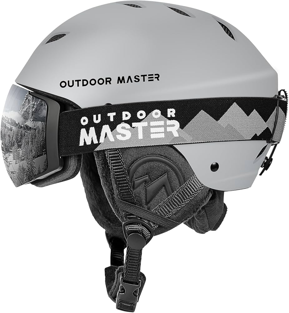 Amazon | OUTDOORMASTER スキー ヘルメット ゴーグル付き スノーボード