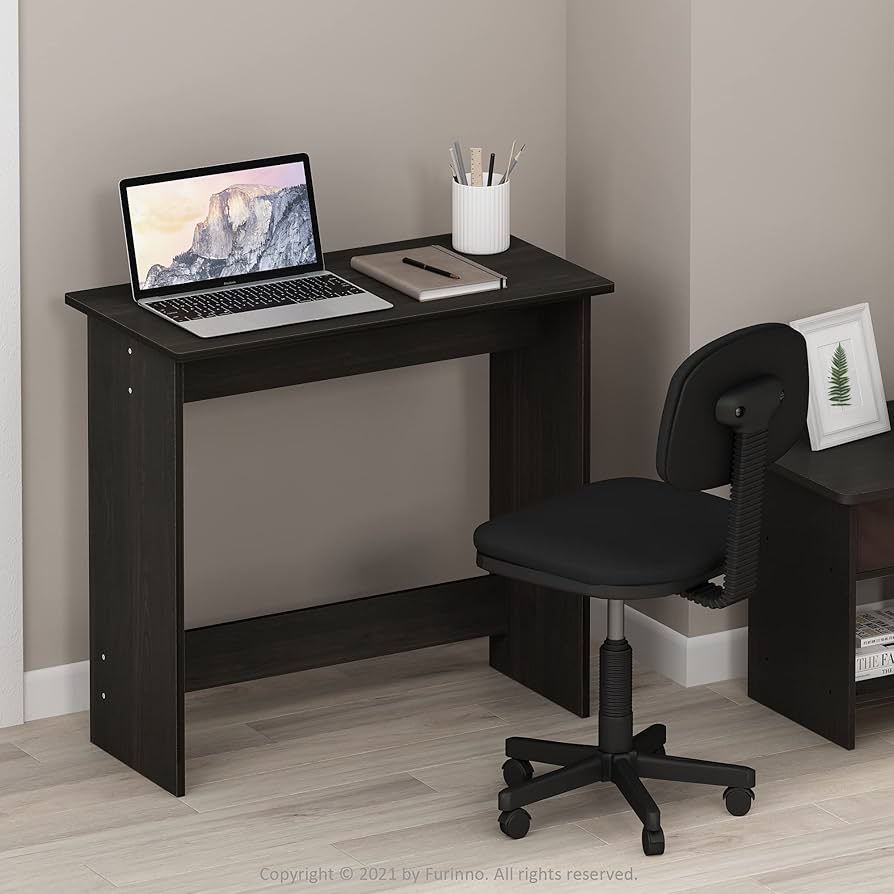 Amazon.com: FURINNO Simplistic Study Table, Espresso : Office Products