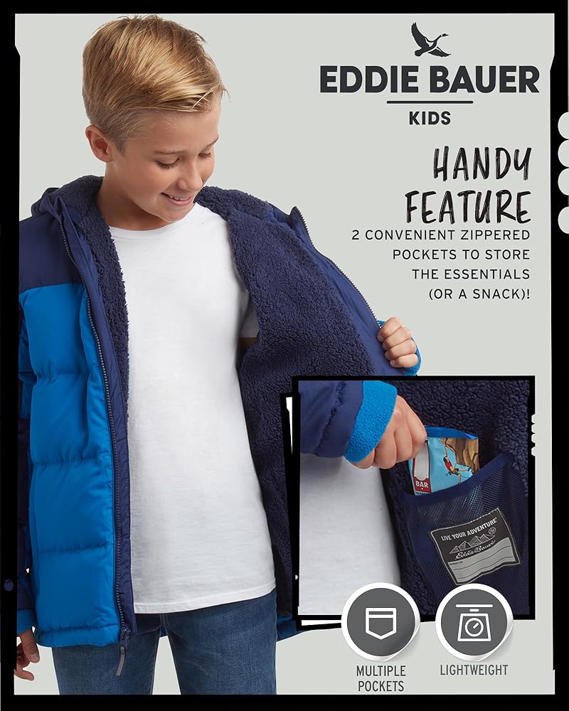 Amazon.com: Eddie Bauer Boys' Winter Jacket - Heavyweight Quilted
