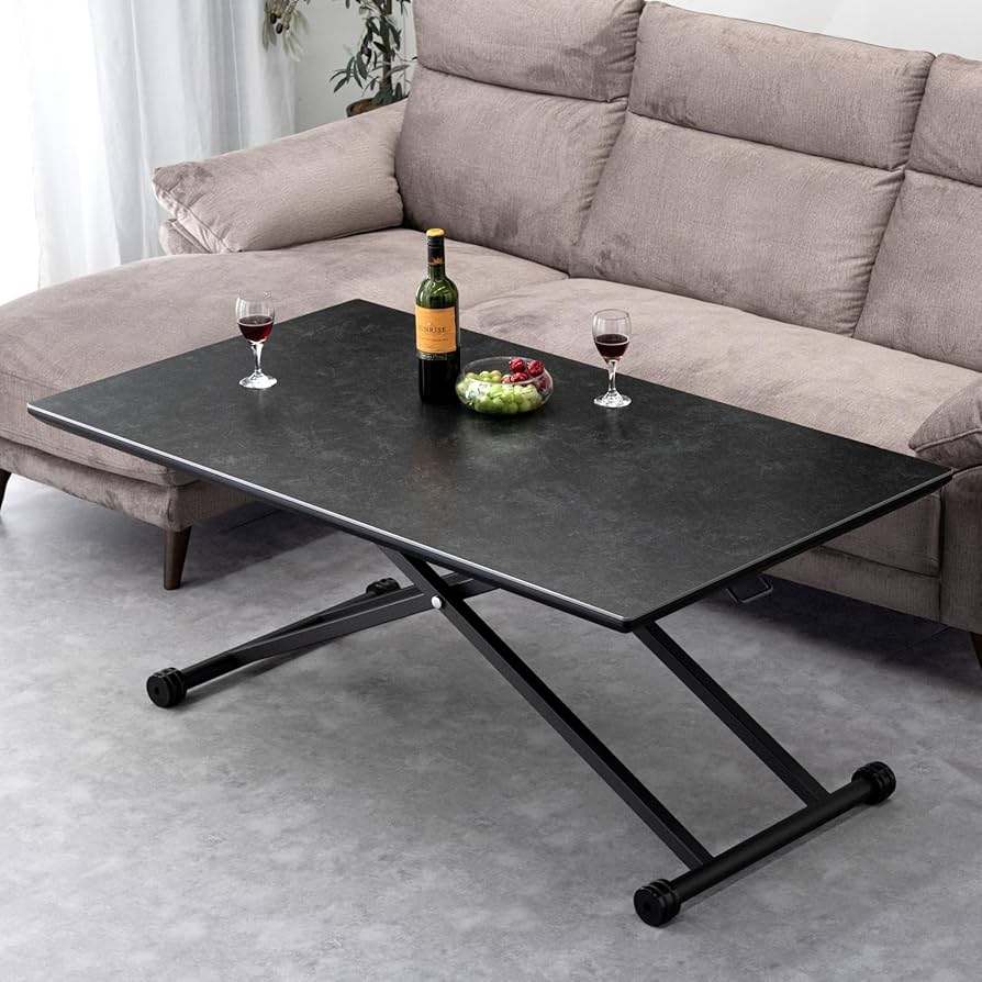 Amazon.co.jp: タンスのゲン 昇降テーブル セラミック ガス圧 昇降式