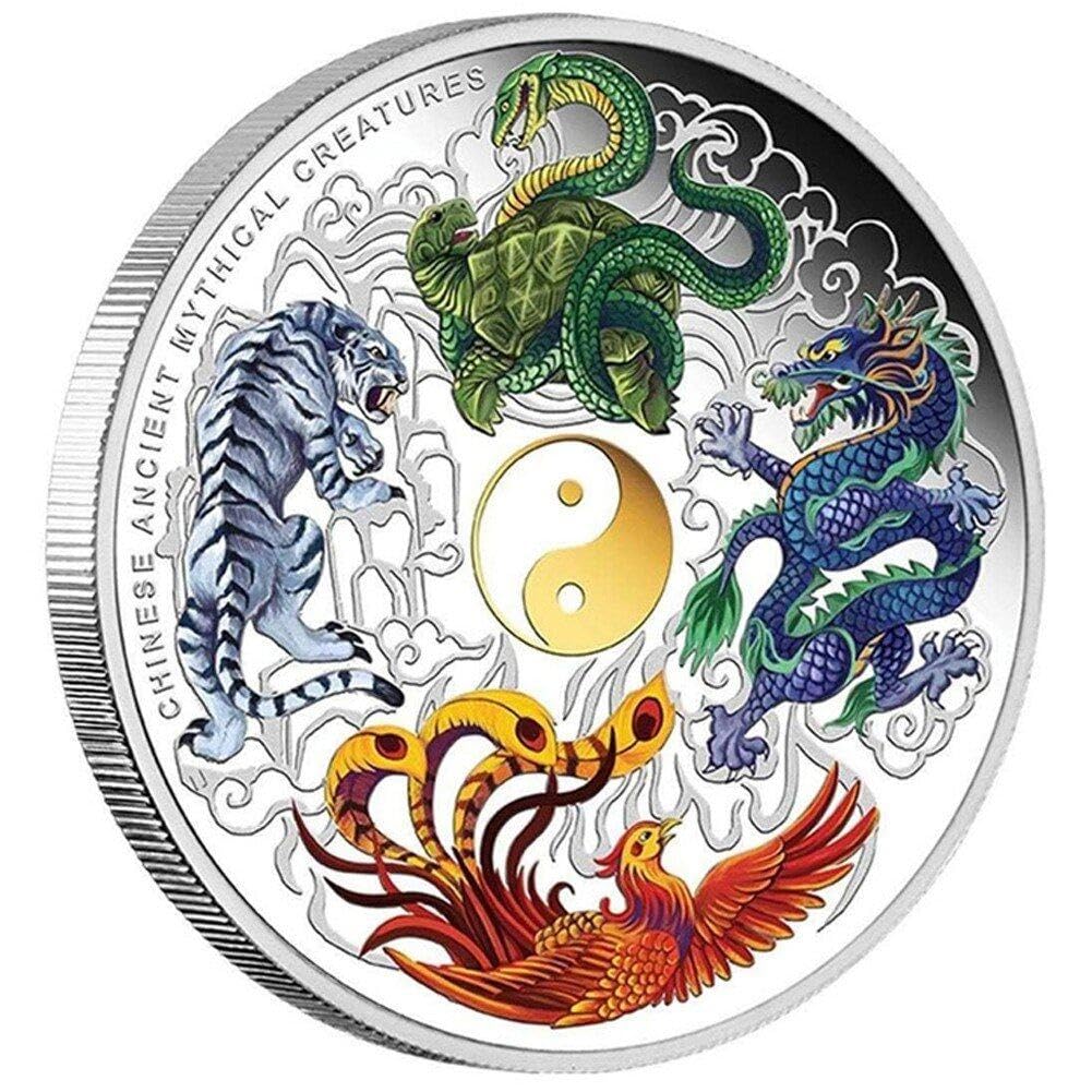 Amazon.co.jp: 記念コイン 青竜 朱雀 白虎 玄武 お土産 コレクション