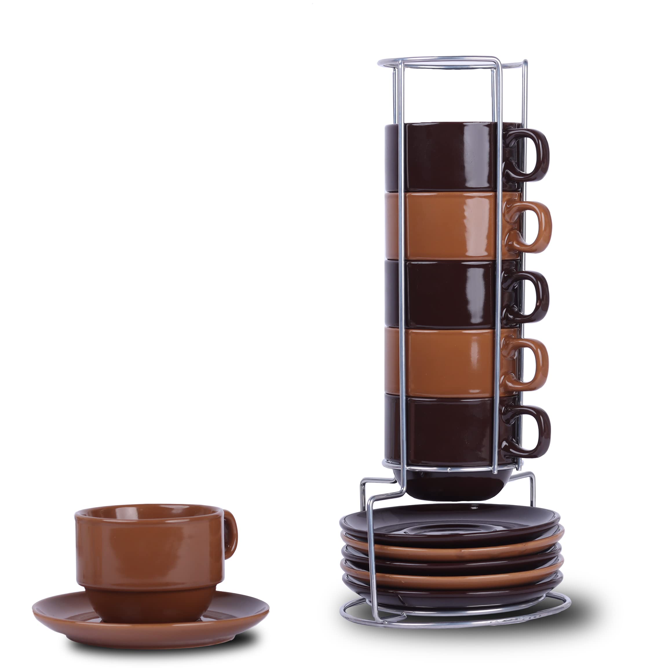 Amazon.com | Servette Home Stackable 5oz Espresso Coffee Cups With