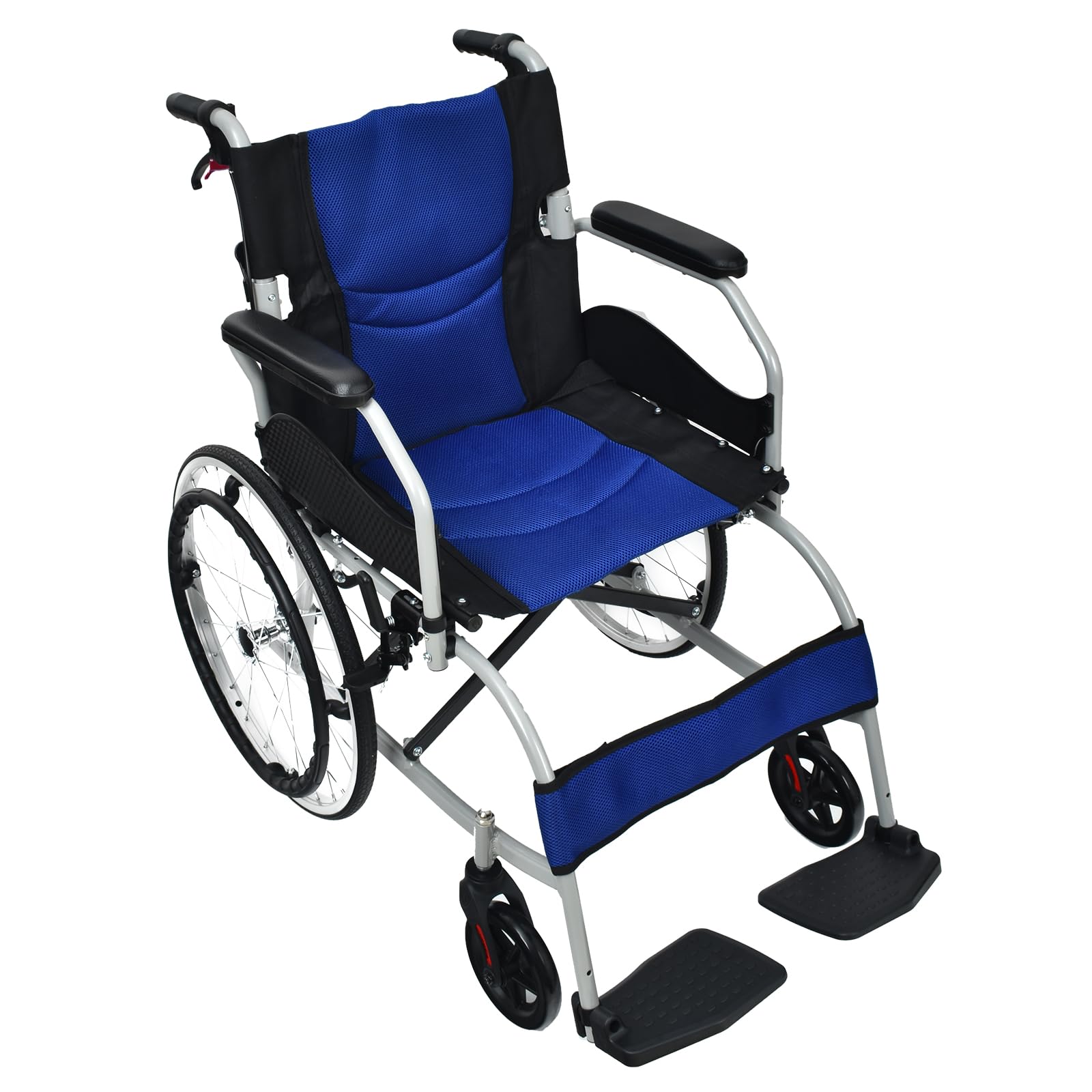 Amazon | Kaitou 車椅子 軽量 折りたたみ アルミ製 介助ブレーキ付き