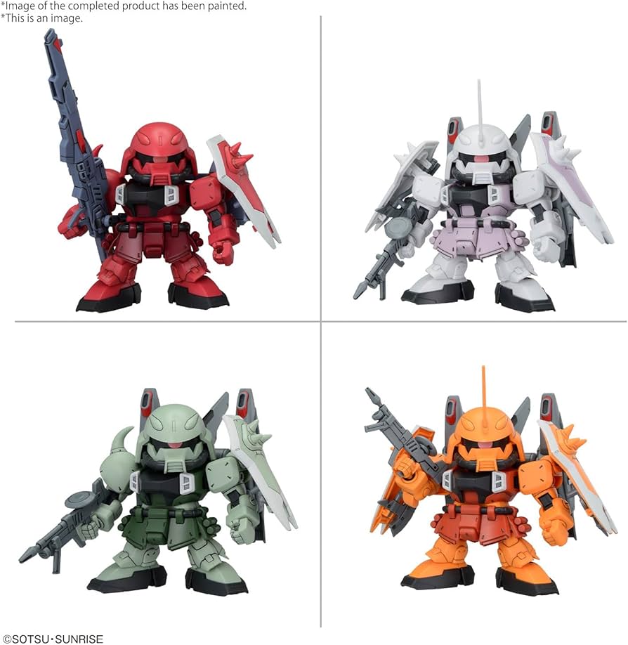 Amazon.com: BANDAI Hobby KIT BB Senshi Gundam ZGMF ZAKU Series Set