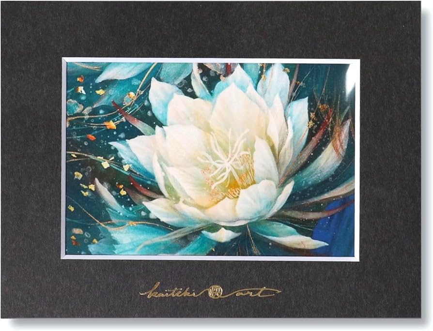 Amazon.co.jp: kaiteki ART 日本画作品「月下美人」×オリジナルアート